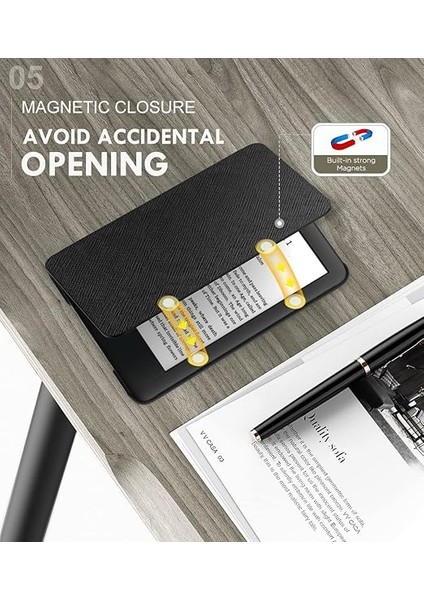 Case Fits 6" All-New Kindle (11TH GENERATION-2024/2022 Release)& International Version, Lightweight Shell Cover With Auto Wake/sleep For Kindle 2024/2022 11TH Gen E-Reader, Black indirimleri