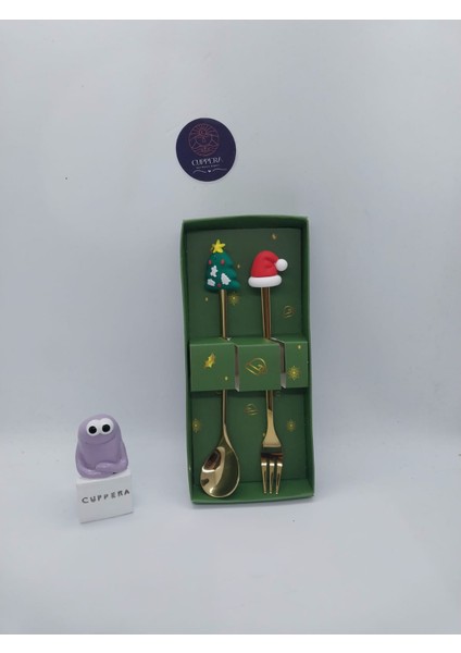 Yılbaşı Temalı Paslanmaz Çelik Çatal-Kaşık Seti fırsatları