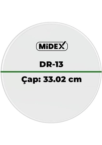 DR-13R Şeffaf Renk 13 Inç Tom Bateri Davul Derisi Drumhead 13'' Inch (33.02 Cm) modelleri