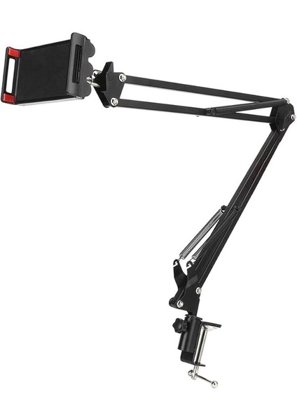 Mobile Teleskopik Masaüstü ve Yatak Bazası Için Telefon ve Tablet Tutucu Stand, Yükseklik ve Açı Ayarlı Tablet Tutucu