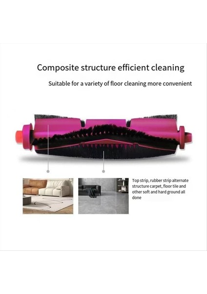 Midea V12 V12 V10 W11 Robot Vakum Temizleyici Aksesuarları Temizleme Yedek Parçaları Yedek Parçalar Ana Fırça (Yurt Dışından)