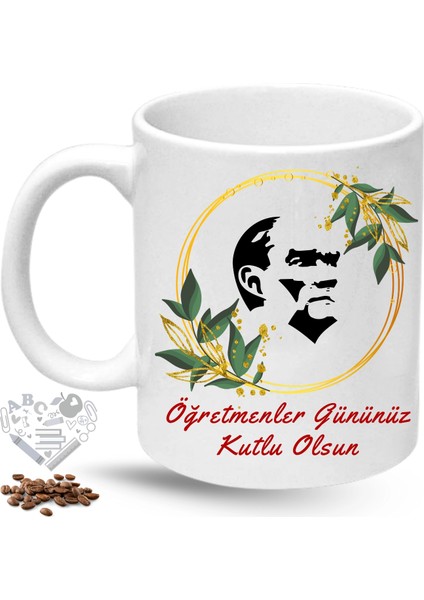 Öğretmenler Günü Hediyesi Atatürk Silueti Baskılı Porselen Kupa Bardak fiyatları