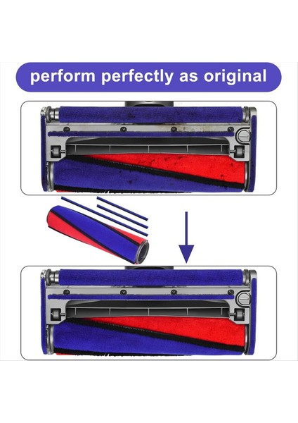 Dyson V6 V7 V7 V7 V8 V10 V11 için Yedek Fırça Silindiri, Dyson Yumuşak Silindirler için Yumuşak Silindir Kafası 966488-01 (Yurt Dışından)