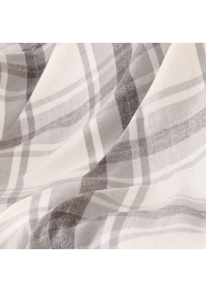 Soft Sim Ip Detaylı Skoç Koltuk Şalı - Gri - 130X170 cm fiyatları