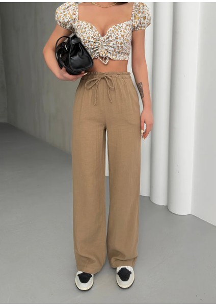 Müslin Sade Pantolon