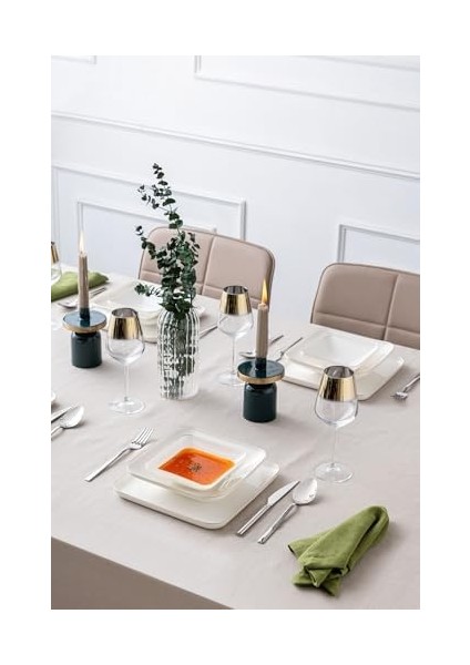 Istanbul Nadide 18 Parça Kare Yemek Takımı fiyatları