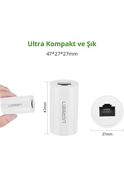 RJ45 Ethernet Kablo Birleştirici Ara Aparat Siyah indirimleri