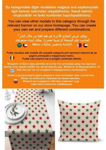 Yılbaşı Serisi Çift Tarafı Dijital Baskılı 4'lü Kırlent Kılıfı Seti (Christmas Noel Cushion Cover) fırsatları
