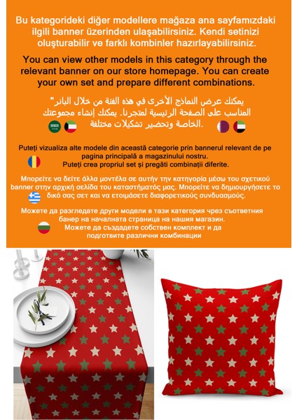 Yılbaşı Serisi Çift Tarafı Dijital Baskılı 4'lü Kırlent Kılıfı Seti (Christmas Noel Cushion Cover) indirimleri