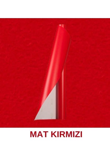 Mat Kırmızı Yapışkanlı Folyo