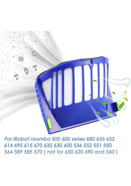 Irobot Roomba 500, 600 Serisi (550 560 650 620) Için 3 Paket Filtreli Elektrikli Süpürge Seti (Yurt Dışından) fırsatları