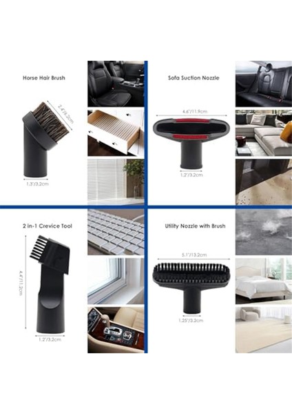 Evrensel 1 1/4 Inç Vakum Eklentileri Seti, Vakum Fırça Eklentileri, Esnek Dar Alan Aracı ile Dükkan Vakum Aksesuarları (Yurt Dışından) modelleri