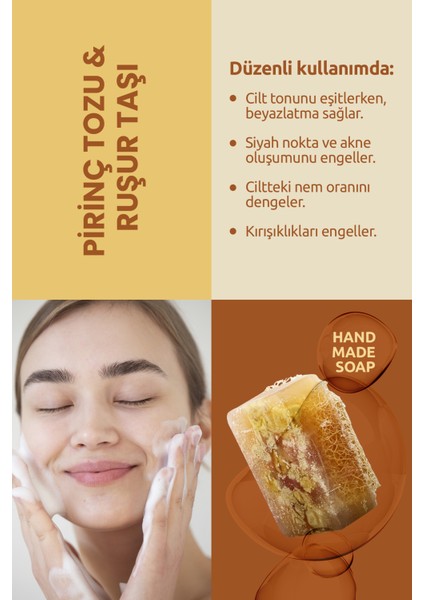 Prinç Tozu & Ruşur Taşlı Kabak Lifli Doğal Sabun 130 gr fiyatları