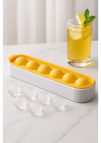 6 Sıralı Silikon Yuvarlak Buz Kalıbı – Kahve, Içecek, Kokteyller Için Yuvarlak Buz Kalıbı fiyatları