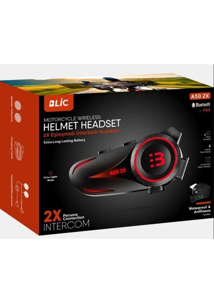 Motorsiklet Bluetooth 5.3 Kulaklık 2x Sürücü Bağlantılı Rgb LED Işıklı Intercom fiyatları