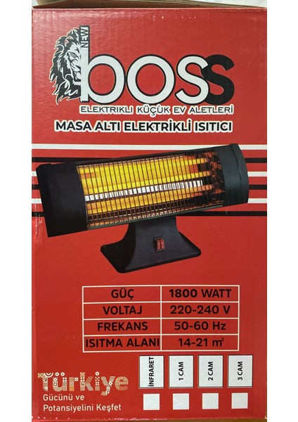 Newboss Masa Altı Isıtıcı 1800 Watt fiyatları