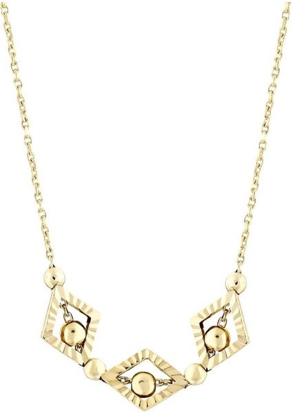 14 Ayar Işıltılı Tasarım Altın Kolye fiyatları