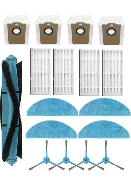 Blaupunkt Bluebot Precision Plus Robot Süpürge Parçaları Değişimi Ana Yan Fırça Paspas Bezi Filtre Toz Torbası (Yurt Dışından)