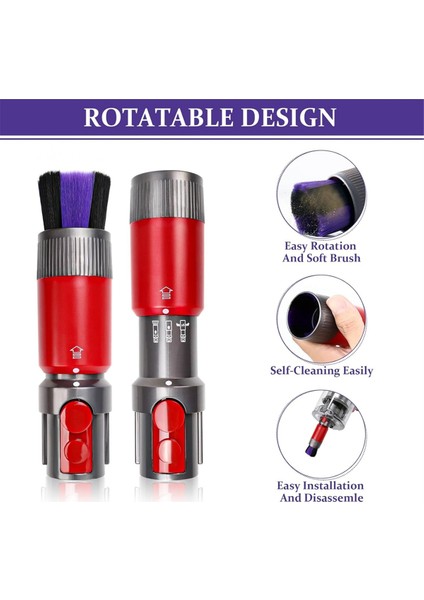 Dyson V7/V8/V10/V11/V15 Için Yumuşak Kıllı Çizilmez Toz Fırçası, Iz Bırakmayan Toz Fırçası Başlığı Yedek Parçaları (Yurt Dışından) fiyatları