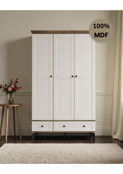 Silva 3 Kapaklı Mdf Gardırop