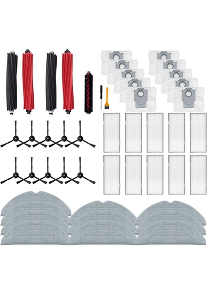 Roborock S8 Pro Ultra S8 S8+ Aksesuarları Ana Yan Fırça Mendilleri Hepa Filtre Toz Torbası Robot Süpürge Parçaları (Yurt Dışından)