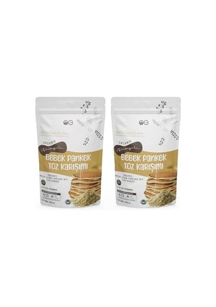 Og 2&apos;li Organik Ruşeymli Bebek Pankek Toz Karışımı 300 gr +8 Ay