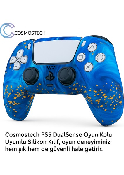 Ps5 Dualsense Joystick Koruyucu Silikon Kılıf – Yüksek Kaliteli, Esnek, Şık Mavi Desenli Kaplama fırsatları