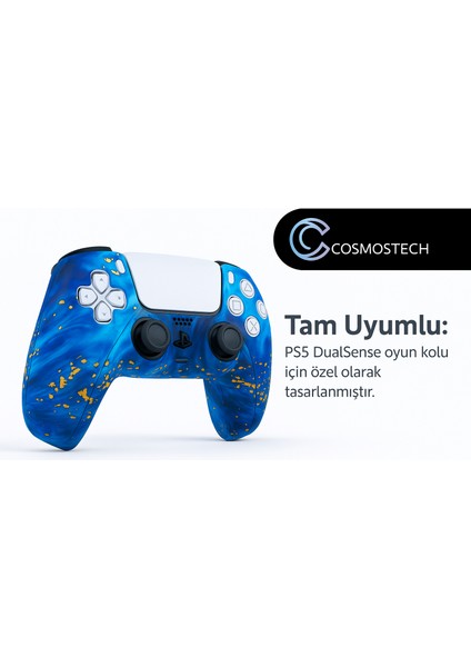 Ps5 Dualsense Joystick Koruyucu Silikon Kılıf – Yüksek Kaliteli, Esnek, Şık Mavi Desenli Kaplama indirimleri