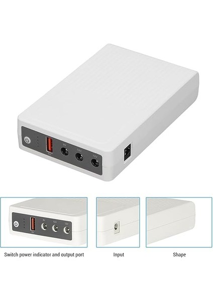 Ups Pil Yedekleme 15200MAH Wifi Yönlendirici Ups Kesintilemez Güç Kaynağı 6 Saat Güç DC12V 9V 5V 3 Bağlantı Noktası fiyatları