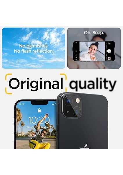 iPhone 14 / 14 Plus ile Uyumlu Kamera Lens Camı Koruyucu Glas.tr Optik (2 Adet) Black - AGL05274 indirimleri