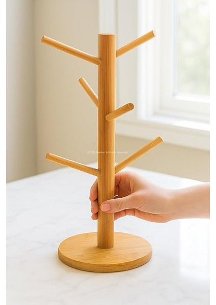 Ahşap Bambu Kupa Bardak Askısı 6'lı Stand Doğal Mutfak Tezgahı Için Kupa Standı Bardak Tutucu Modern Dekoratif Dayanıklı Kolay Kurulumlu Organizer (Yuvarlak) fiyatları