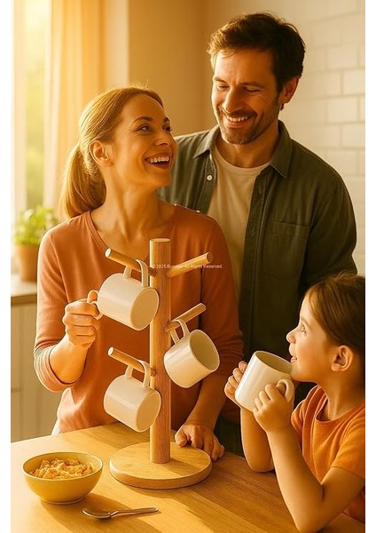 Ahşap Bambu Kupa Bardak Askısı 6'lı Stand Doğal Mutfak Tezgahı Için Kupa Standı Bardak Tutucu Modern Dekoratif Dayanıklı Kolay Kurulumlu Organizer (Yuvarlak) indirimleri