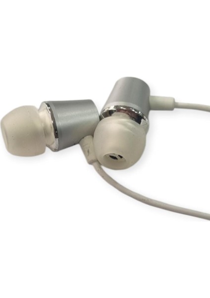 çok sağlam metal uçlu kulak ıçi metal jack lı çivi jack kablolu mikrofonlu telefon kulaklığı - tam bir performans ürünü harika kampanya !!!!!!! (ınci beyaz 50)