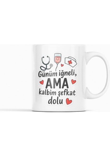 "günüm Iğneli Ama Kalbim Şefkat Dolu" Hemşireler Günü Hediyesi Kupa Bardak fiyatları