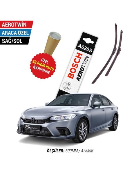Honda Civic Silecek Takımı (2022-2024 Fe) Bosch Aerotwin A620S