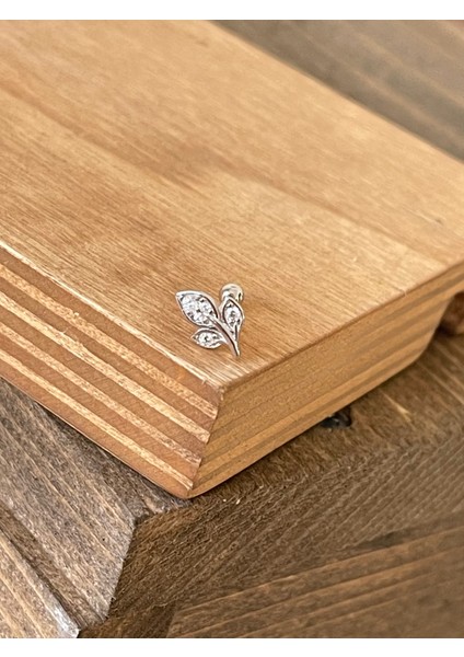 925 Ayar Gümüş Pırlanta Modeli Helix Tragus Kıkırdak Piecingi Gümüş Piercing