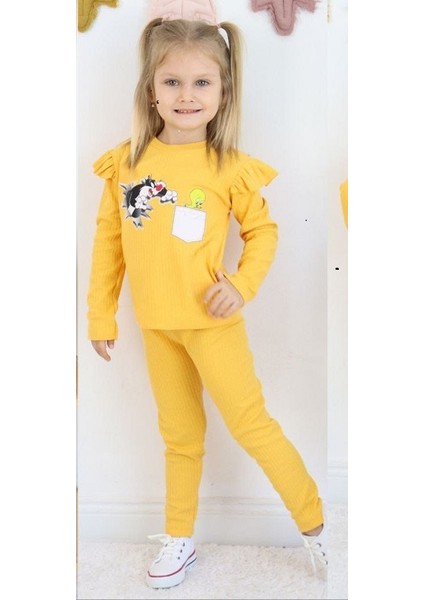 Raporlu Tweety Baskılı Kız Çocuk Takım
