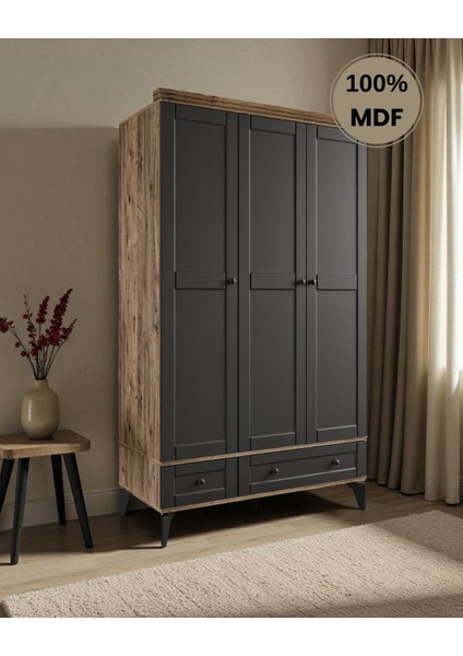 Silva 3 Kapaklı Mdf Gardırop fırsatları