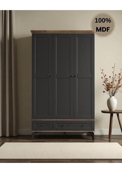 Silva 3 Kapaklı Mdf Gardırop