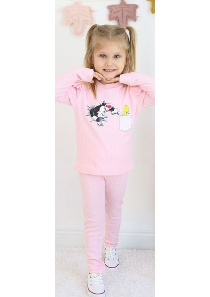Raporlu Tweety Baskılı Kız Çocuk Takım