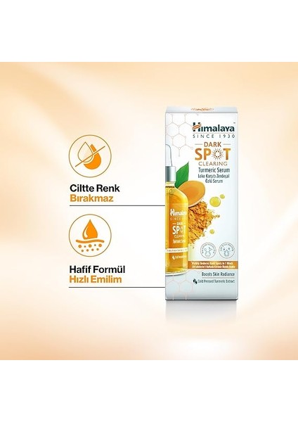 Since 1930 Dark Spot Clearing Leke Karşıtı Zerdeçal Özlü Serum 30 Ml, Niacinamide%2, Glikolik Asit 10% fırsatları