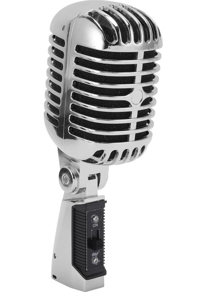 Retro Dinamik Vokal Mikrofonu - Xlr Kablolu Eski Vintage Tarzı Tek Yönlü Kardiyoid Mikrofon - Evrensel Stand Uyumlu - Canlı Performans, Stüdyo Içi Kayıt