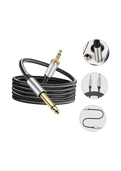 Adet Gitar Kablosu Ye Erkek Erkek Aux Uzunlukta Dayanıklı ve Aşınmaya Dirençli Iletimi Için Mixer Bağlantısı modelleri