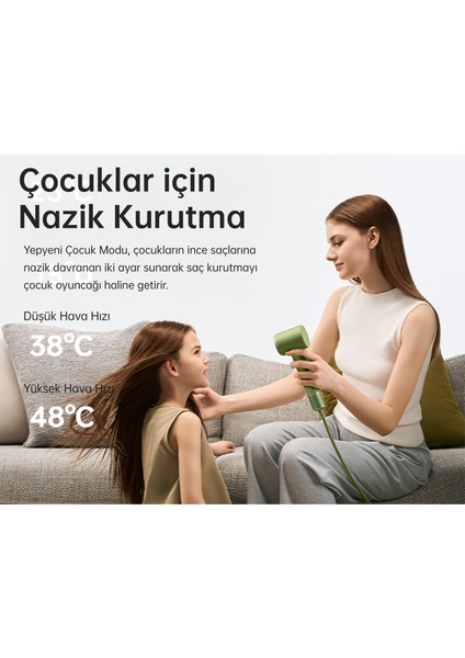 Mini Saç Kurutma Makinesi - Yeşil