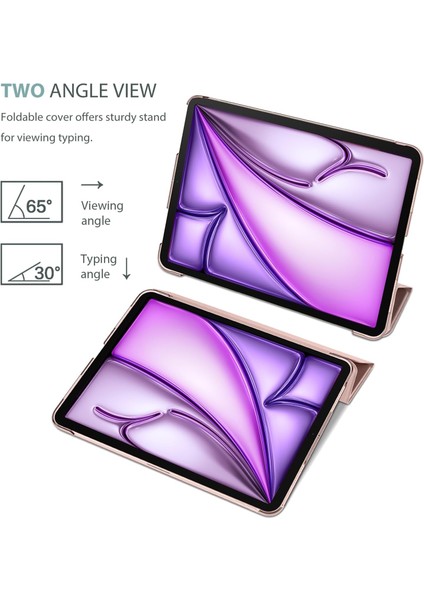 Apple iPad Air 11 Inch M2 M3 Çip Air 4. /5. /6. Nesil Güçlü Manyetik Smart Kapak Devrilmez Stand Kılıf fırsatları