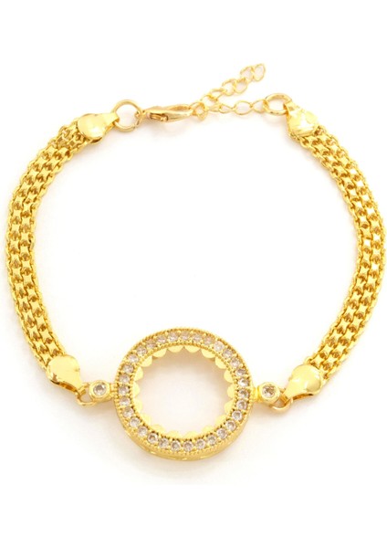 Çeyrek Altın Çerçeve Bileklik Çelik Altın Kaplama BLK-1109 indirimleri