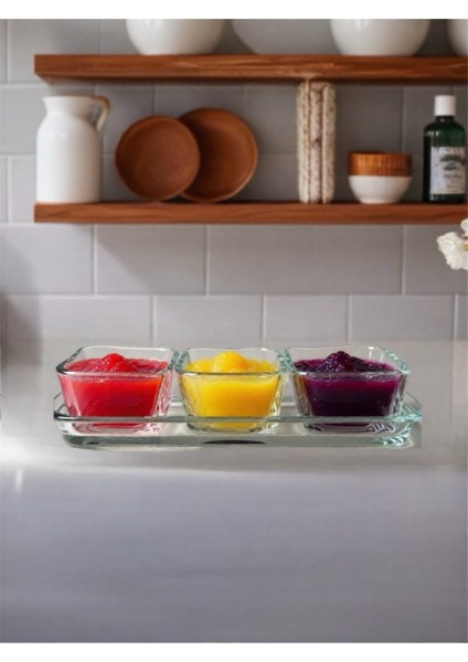 3'lü Tepsili Mini Kahvaltı Seti-Kase Takımı fiyatları