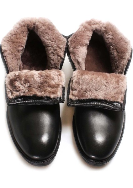 Hakiki Deri Kürklü Erkek Klasik Bot 711KMA4004