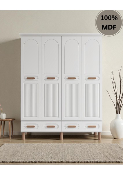 Perry 4 Kapaklı Çekmeceli Mdf Gardırop modelleri