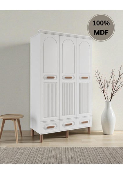 Perry 3 Kapaklı Mdf Çekmeceli Gardırop modelleri